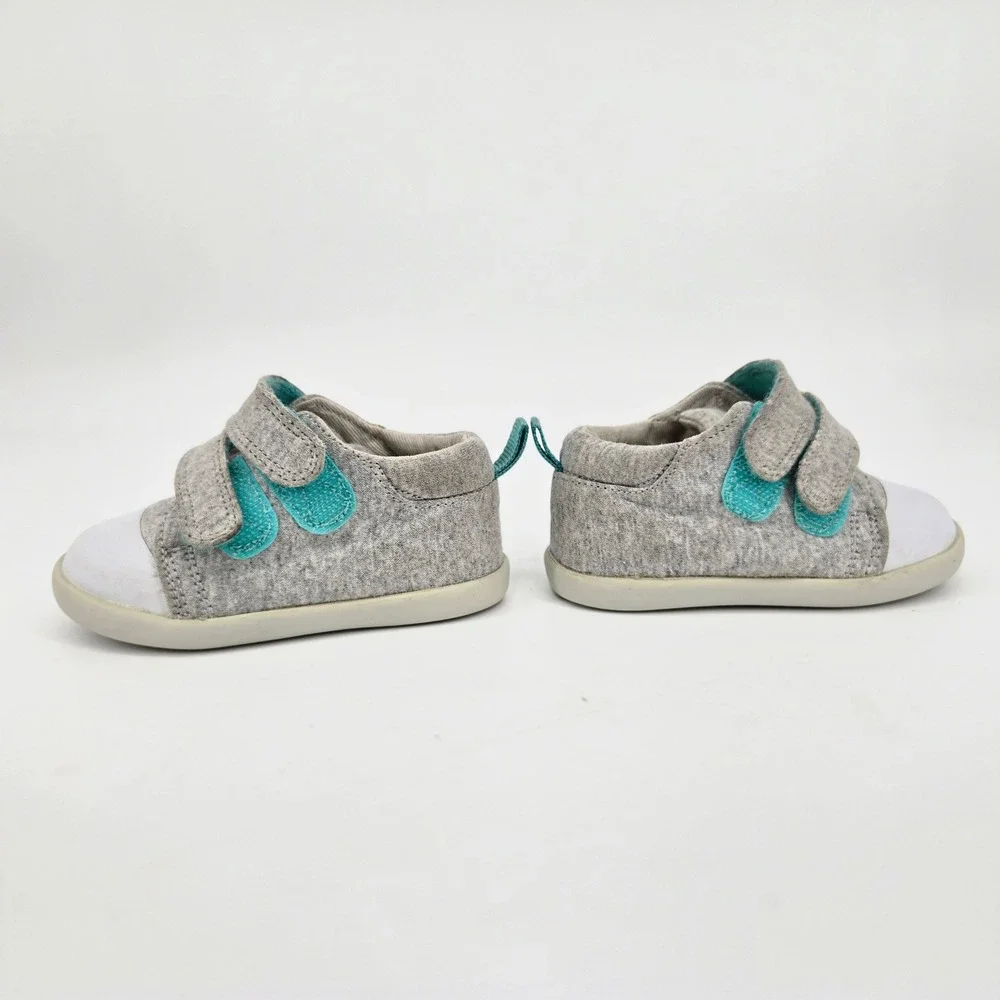 Ten Little Everyday Original Heather Grey Knit Toddler Barefoot Shoes Size 5.5